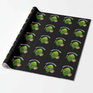 Papier Cadeau Artsychoke Funny Veggie Artichoke Pun Dark BG