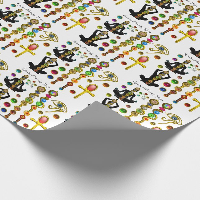 Papier Cadeau ASCLEPIUS ROD 7 CHAKRAS YOGA LOTUS POSE, OEil Horu (Coin)