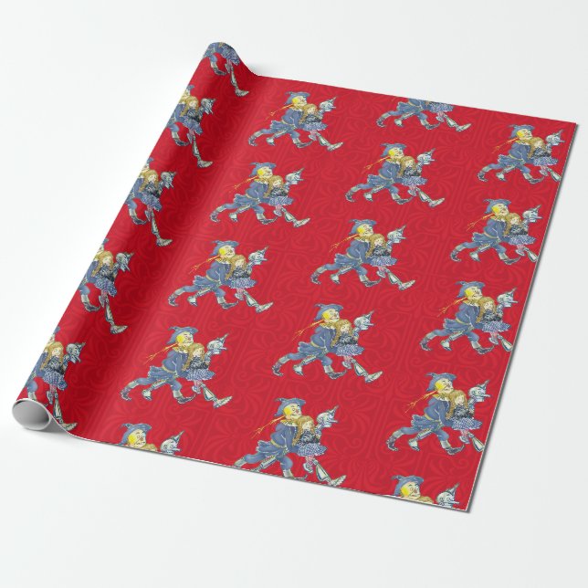 Papier Cadeau Assistant classique de papier d'emballage rouge Oz (Déroulé)