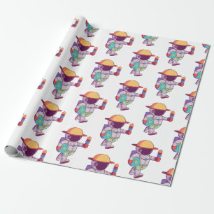 Papier Cadeau Astronaute , Drôles de Planètes 