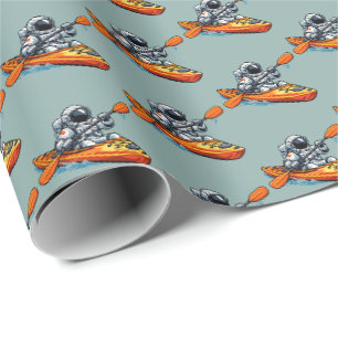 Papier Cadeau . Astronaute en kayak