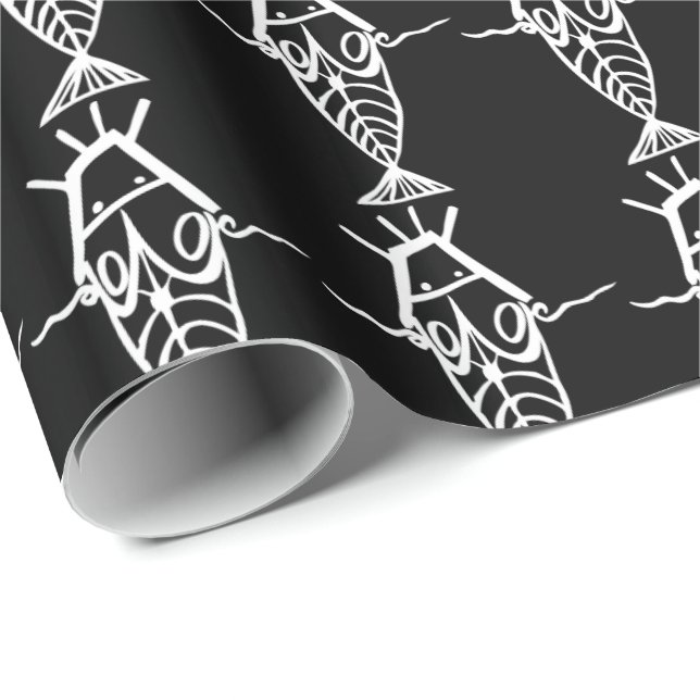 Papier Cadeau Astronautes anciens (Coin rond)