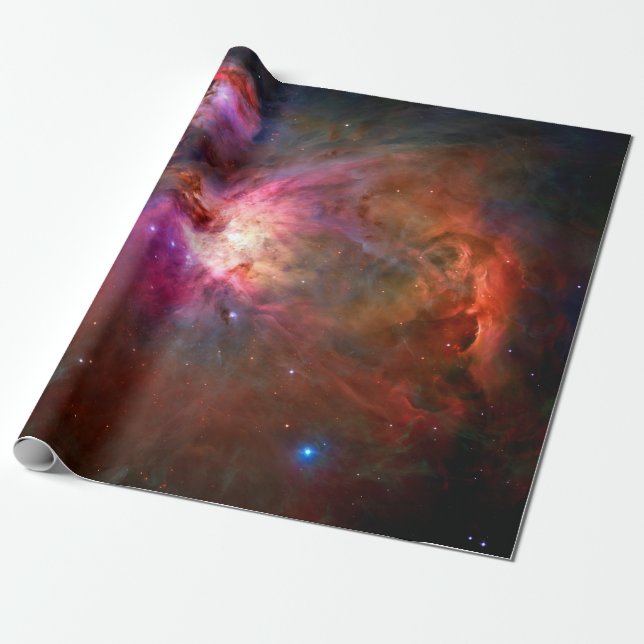 Papier Cadeau Astronomie de la nébuleuse de l'espace Orion (Déroulé)