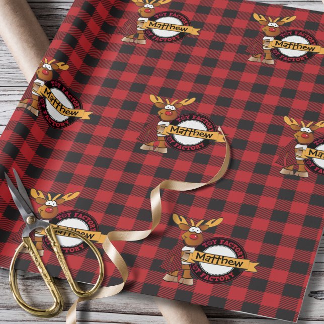 Papier Cadeau Atelier père Noël Livraison spéciale Rudolph pour  (Créateur téléchargé)