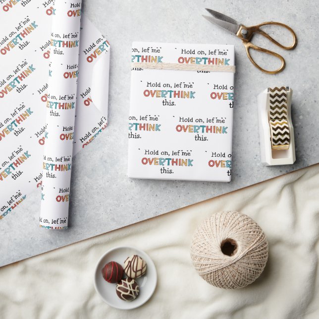 Papier Cadeau Attends, Laisse-Moi Surpenser Ce Drôle Rétro (Artisanat)