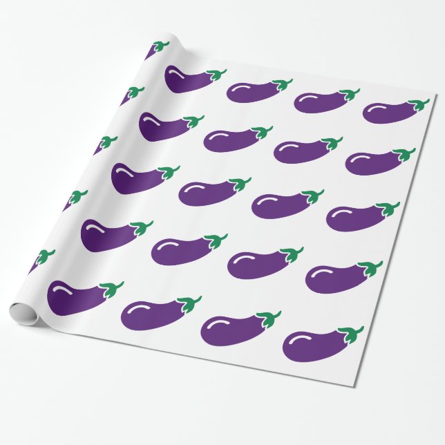 Papier Cadeau Aubergine d'aubergine (Déroulé)