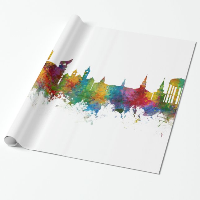 Papier Cadeau Auburn Alabama Skyline (Déroulé)