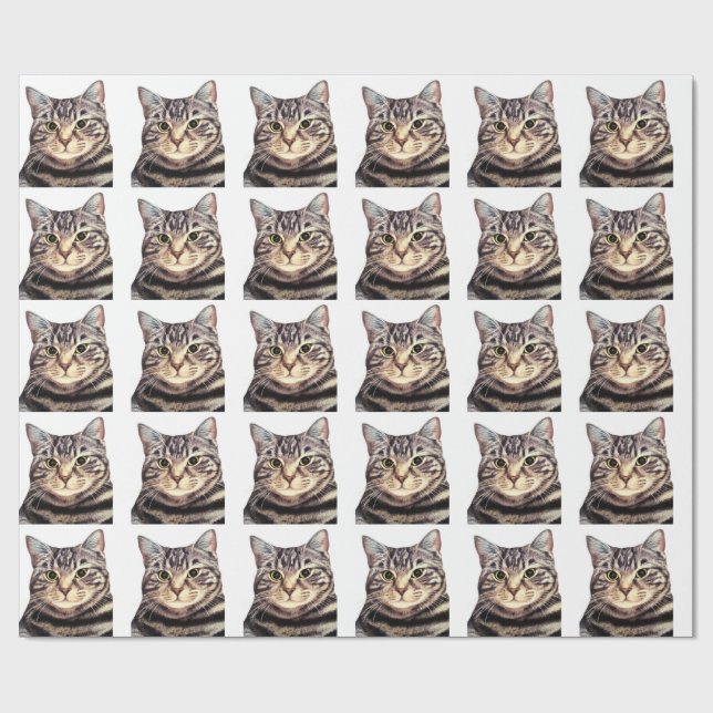 Papier Cadeau Austin le chat du Bengale (Plat)
