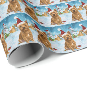 Papier Cadeau Australie Terrier Winter Wonderland Noël
