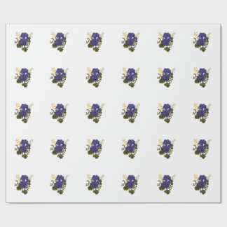 Papier Cadeau Autocollant Botanique Vintage