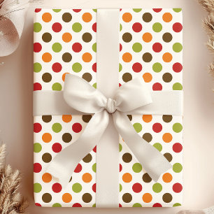 Papier Cadeau Automne Automne Pois Motifs