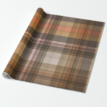 Automne Brown et Orange Plaid