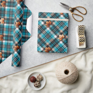 Papier Cadeau Automne Plaid 03