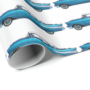 Papier Cadeau Automobile Chevrolet Bel Air Classic 1957