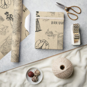 Papier Cadeau Avec amour de la France