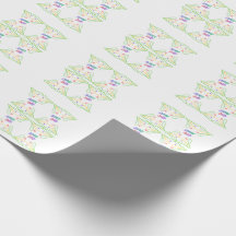 Papier Cadeau avec Motif Texte Esthétique Super Pa