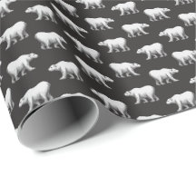 Papier cadeau avec ours polaire du Bowdoin College
