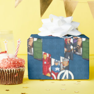 Papier Cadeau Avengers Assembler les caractères Motif enfant