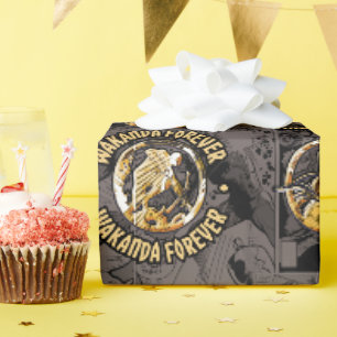 Papier Cadeau Avengers Classiques Wakanda Forever Motif de Ban