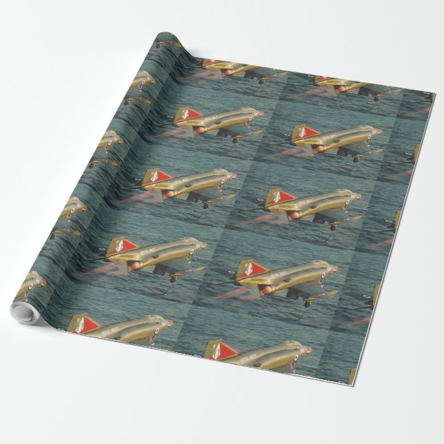 PAPIER CADEAU AVION DE CHASSE DU FANTÔME F-4 (Déroulé)