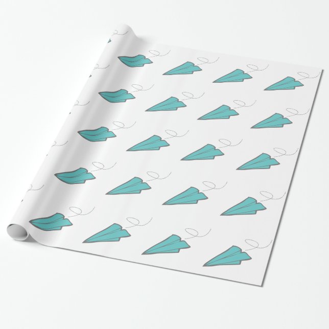 Papier Cadeau Avion de papier (Déroulé)