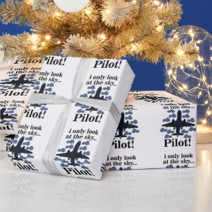 Papier Cadeau Avion Pilote Je Ne Regarde Que Le Pilote Ciel