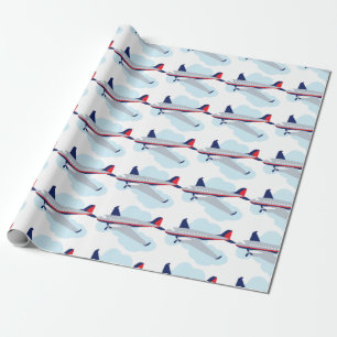 Papier Cadeau Avion volant