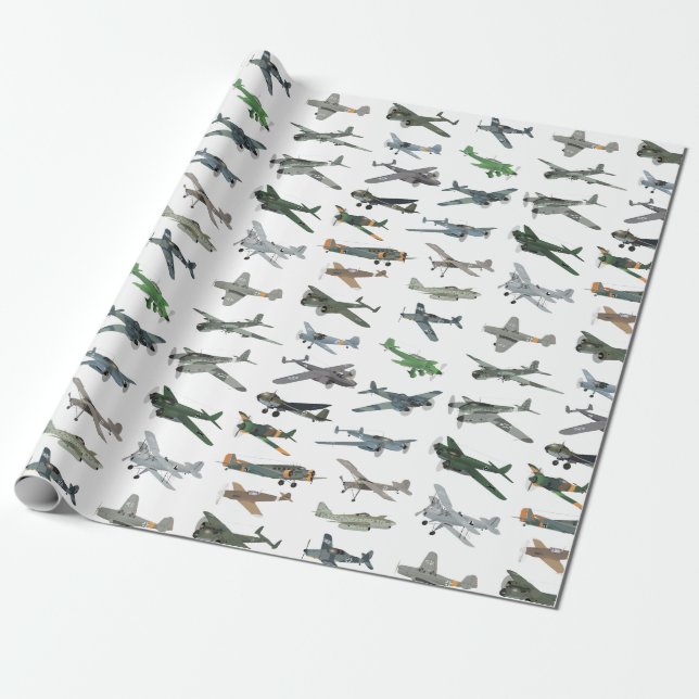 Papier Cadeau Avions 2ÈME GUERRE MONDIALE allemands (Déroulé)