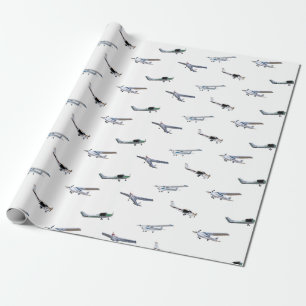 Papier Cadeau Avions modèles de Cessna en vol