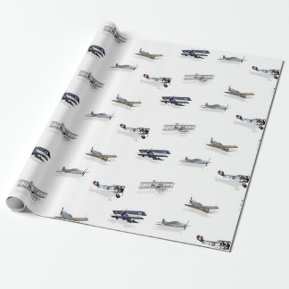 Papier Cadeau Avions vintages de vol