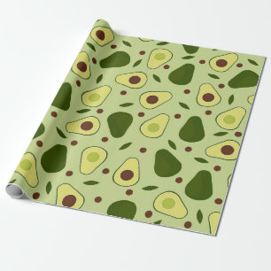 Papier Cadeau Avocados et feuilles