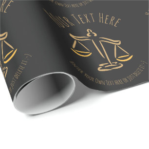 Papier Cadeau Avocat Avoué Juge Cabinet / Bureau de droit