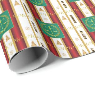 Papier Cadeau Avocat Noël - Let It Snow Scales Justice