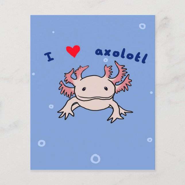 Papier Cadeau Axolotl | Axolotl Pour Valentines (Devant)