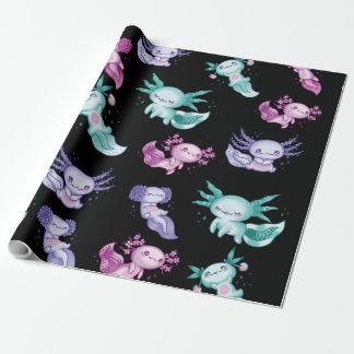 Papier Cadeau Axolotls mignons