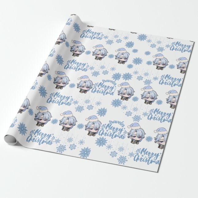 Papier Cadeau Ayato Christmas Theme Enveloppement papier (Déroulé)
