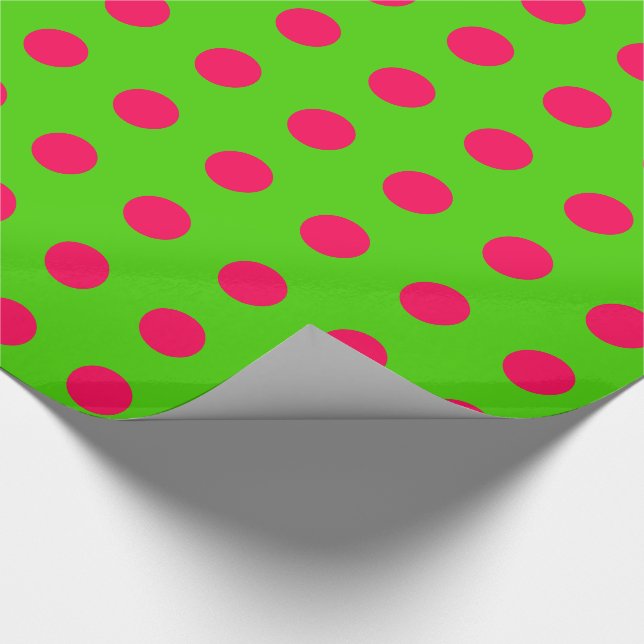 Papier Cadeau Ayez le pois de rose de Noël d'amusement sur le (Coin)