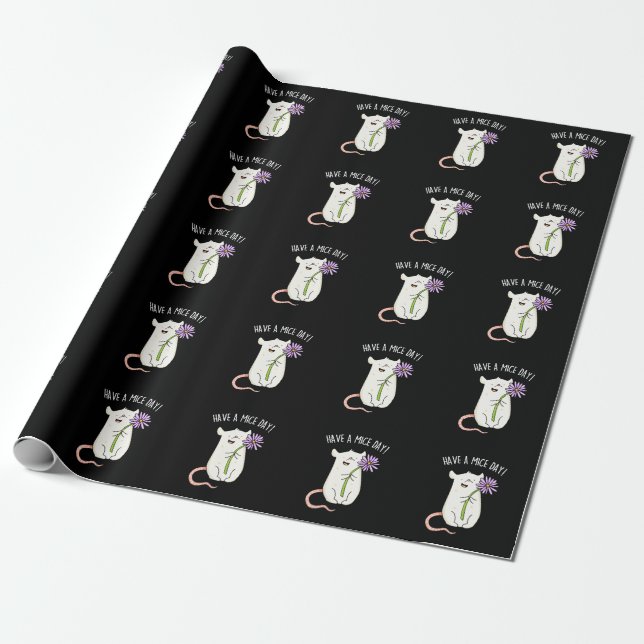 Papier Cadeau Ayez Un Jour De Souris Drôle Pun De Souris (Déroulé)
