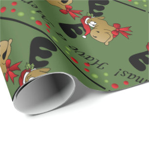 Papier Cadeau Ayez un joyeux Moosemas   Noël