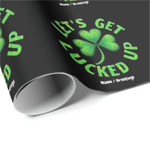Papier Cadeau Ayons de la chance pour la Saint Patrick's Day Fun