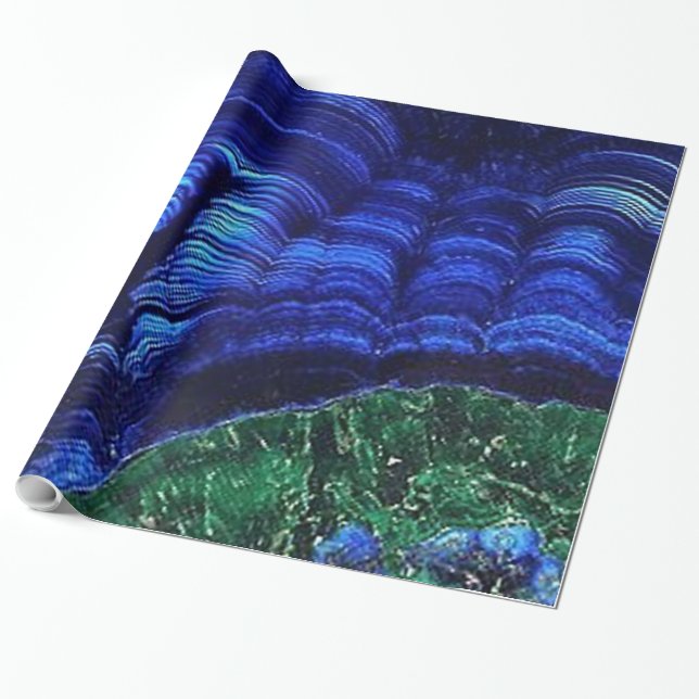 Papier Cadeau Azurite et Malachite (Déroulé)