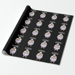 Papier Cadeau Baa-kini Funny Bikini Pun Dark BG