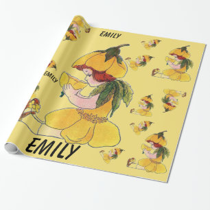 Papier Cadeau Babcup Flower Child Funny Cute Little Girl