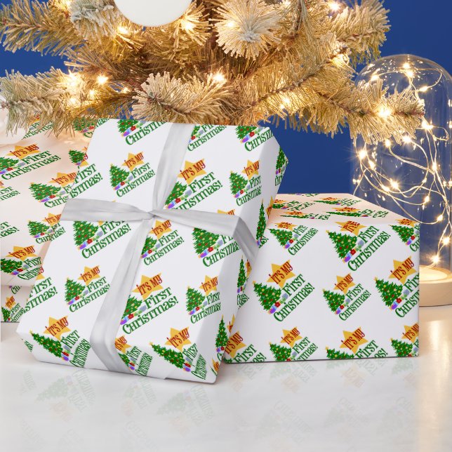 Papier Cadeau Baby First Christmas (Vacances)