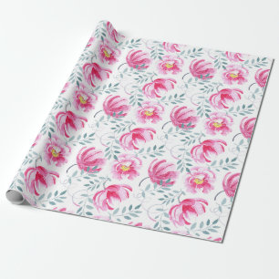 Papier Cadeau Baby Pink Rose anglais