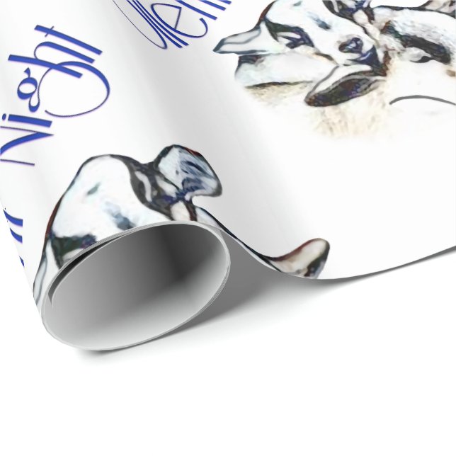 Papier Cadeau Baby Pygmy Chèvres Silent Nuit Enveloppement de No (Coin rond)