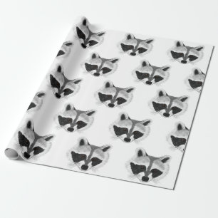 Papier Cadeau Baby Raccoon