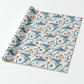 Papier Cadeau Baby Shark Boys Anniversaire de enfant Favoriser C