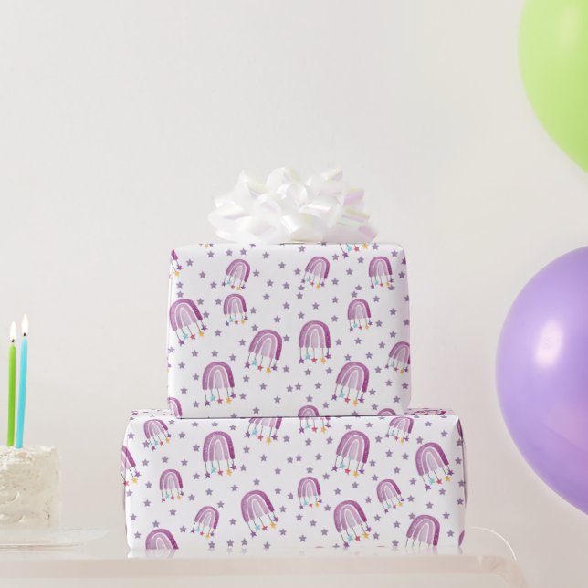 Papier Cadeau Baby shower arc-en-ciel mou (Cadeaux de fête)