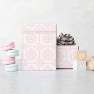 Papier Cadeau Baby shower asiatique Blush rose Motif Design